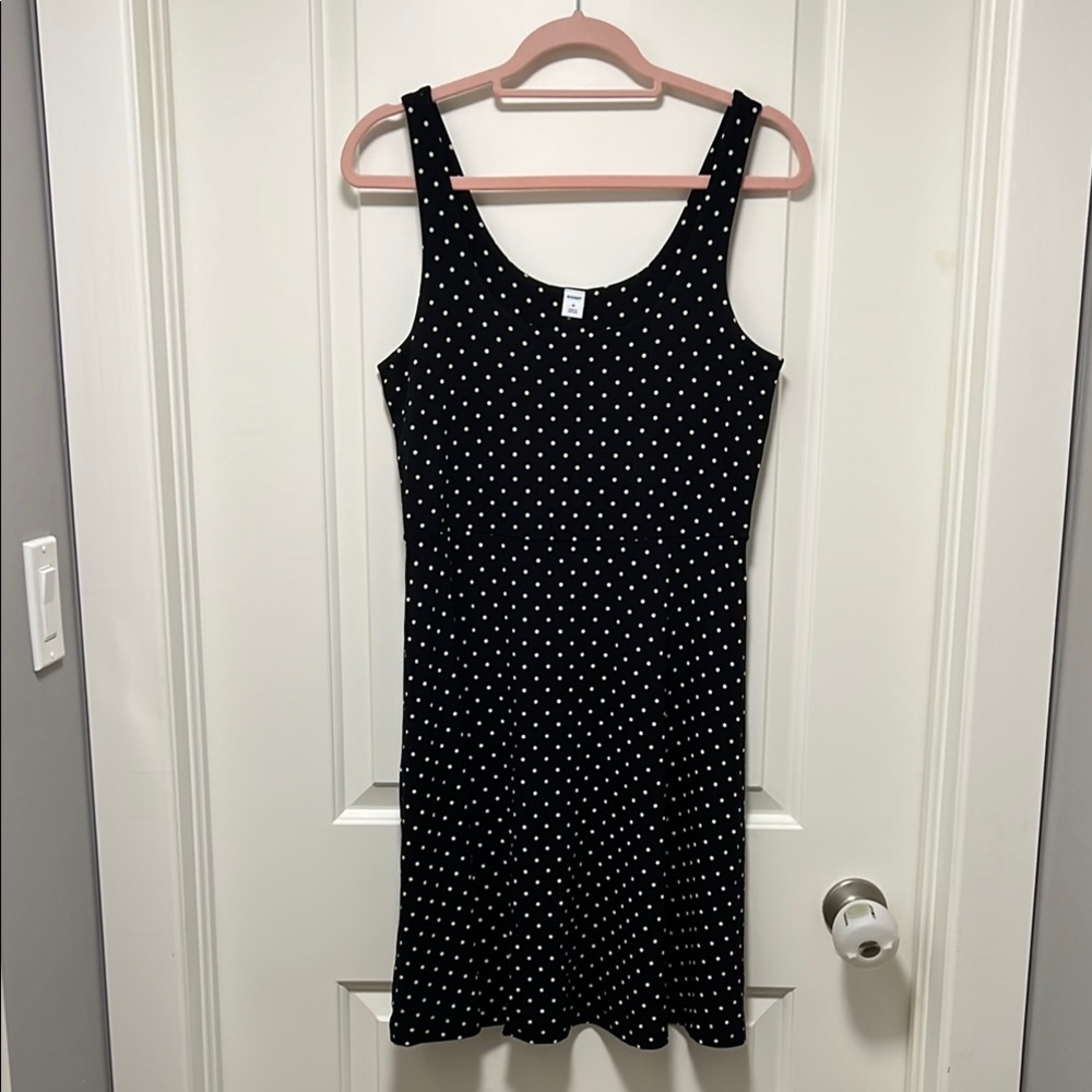 Old Navy Black and White Scoop Neck Sundress